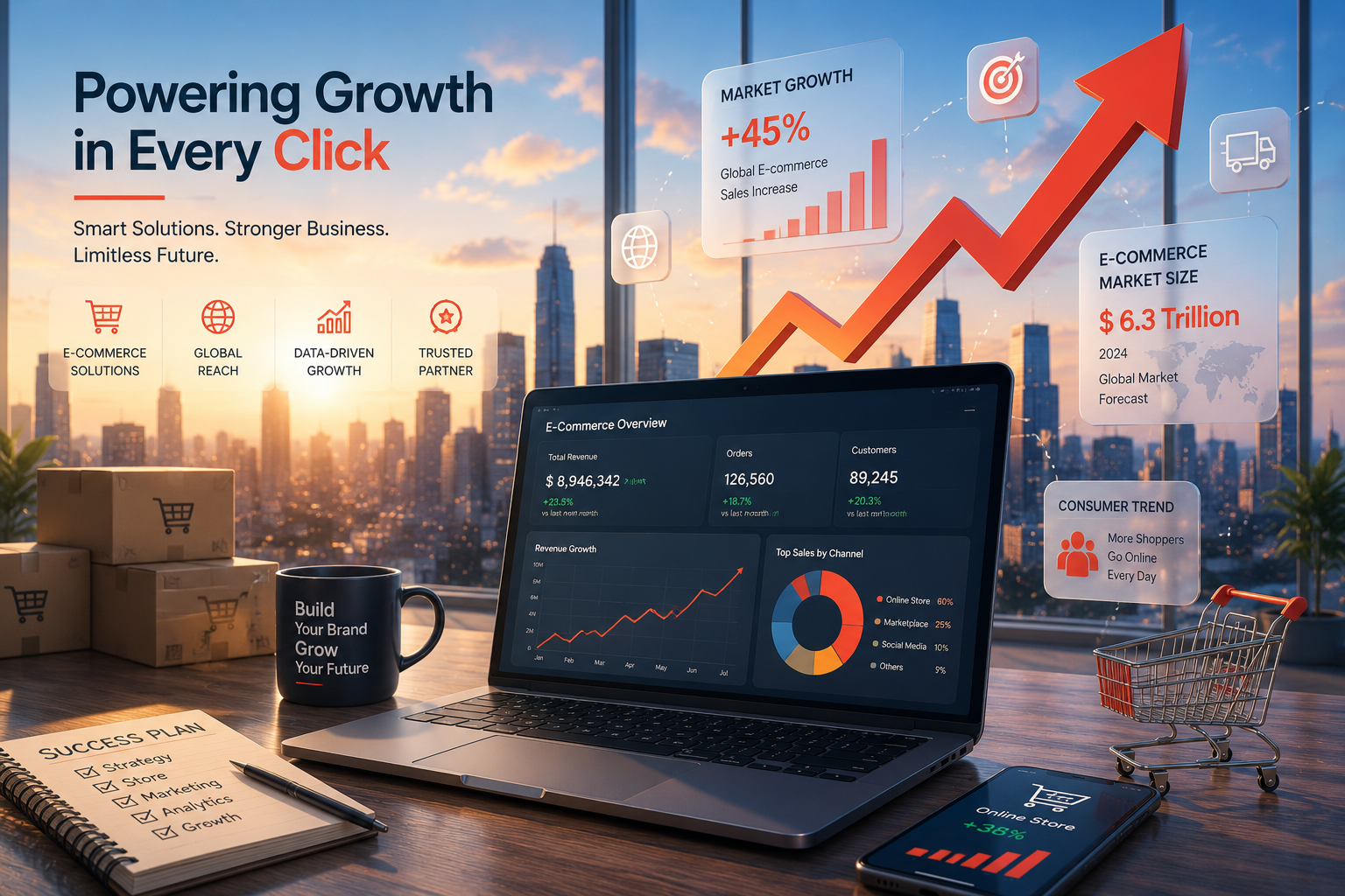 Independent online store management and global selling